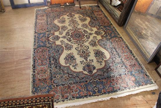 Lahore Kerman design blue & pink rug